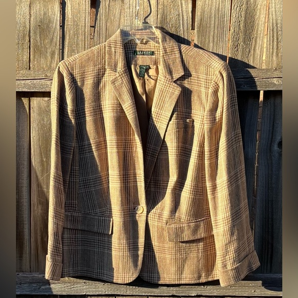 Lauren Ralph Lauren Jackets & Blazers - Lauren by Ralph Lauren Cream & Brown Blazer